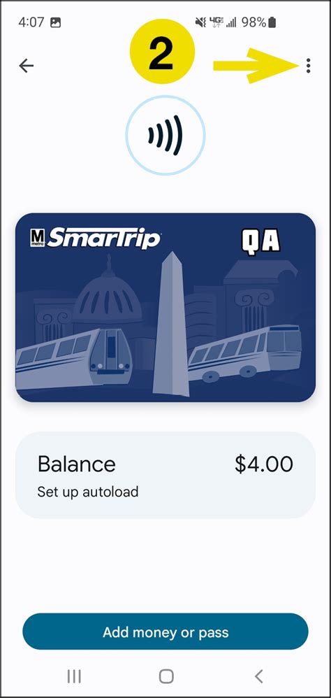 WMATA smartrip card number